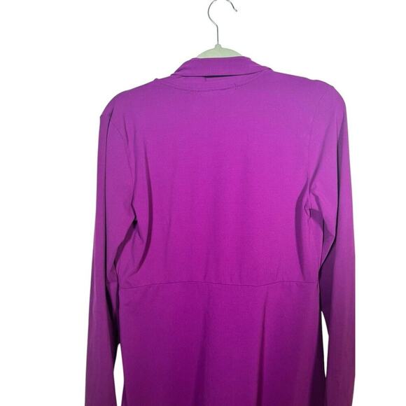 Athleta Agagra Wrap Soft Flowy Open Front Cardigan Purple Taupe Ballet Core Sz M - Picture 8 of 15